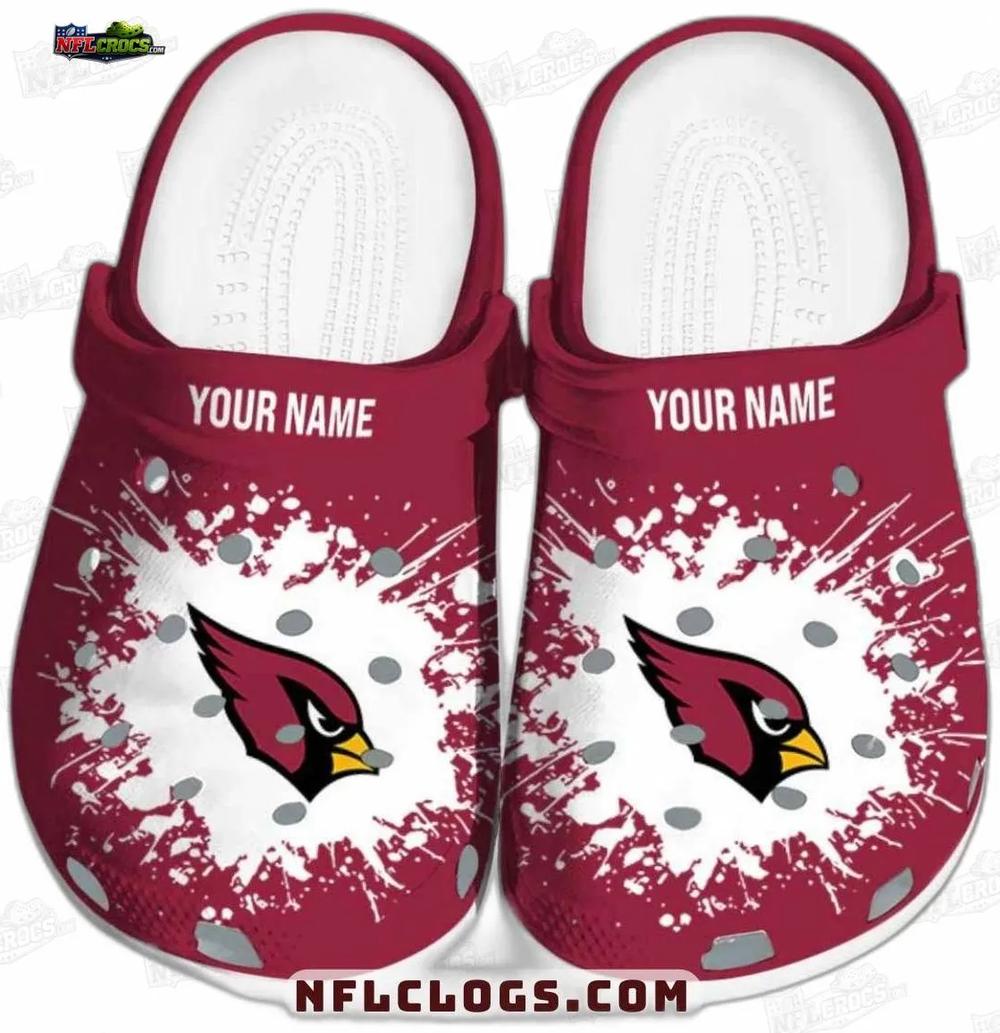 Arizona Cardinals Red Splash Crocs – Custom Name Fan Clogs Arizona Cardinals Red Splash Crocs – Custom Name Fan Clogs