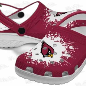 Arizona Cardinals NFL Crocs Clogs - White Paint Splash Fan Footwear 3