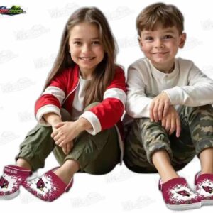 Arizona Cardinals NFL Crocs Clogs - White Paint Splash Fan Footwear 5