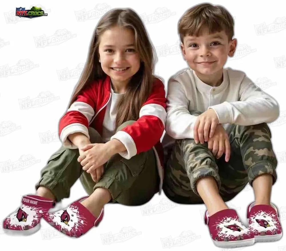 Arizona Cardinals Red Splash Crocs – Custom Name Fan Clogs Arizona Cardinals Red Splash Crocs – Custom Name Fan Clogs