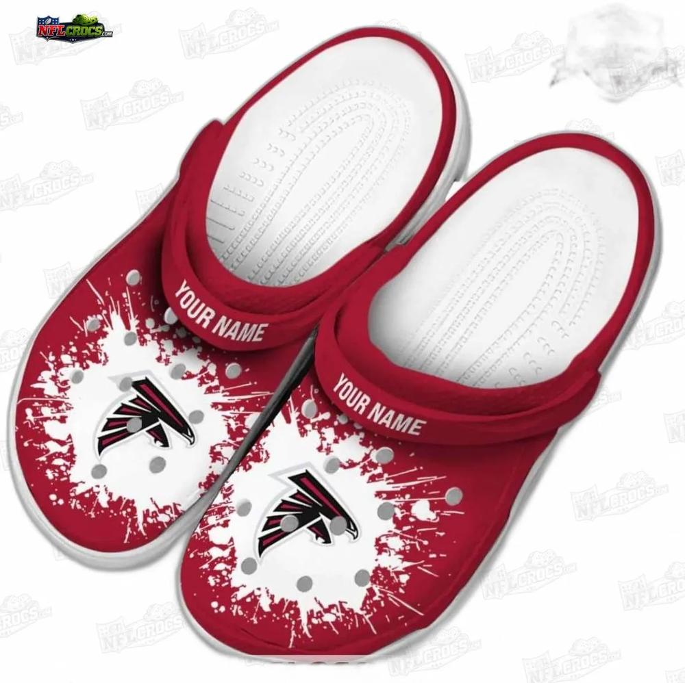 Atlanta Falcons Red White Splash Crocs – Personalized Falcon Logo Fan Clogs Atlanta Falcons Red White Splash Crocs – Personalized Falcon Logo Fan Clogs