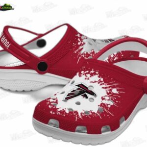 Atlanta Falcons NFL Crocs Clogs - White Splatter Red Fan Footwear 3