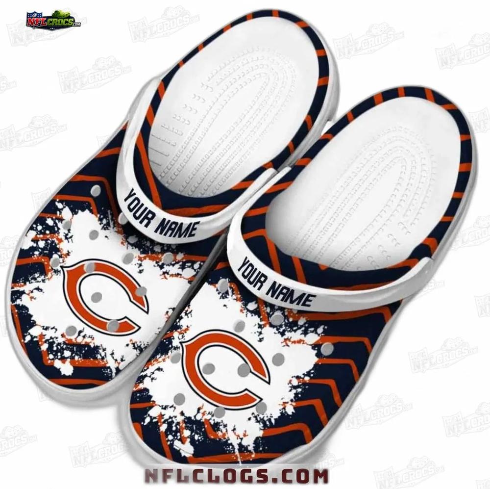 Chicago Bears Orange C Logo Splash Crocs – Personalized Navy Stripe Fan Clogs Chicago Bears Orange C Logo Splash Crocs – Personalized Navy Stripe Fan Clogs