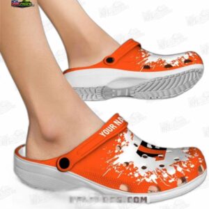 Cincinnati Bengals NFL Crocs Clogs - White Paint Burst Fan Footwear 1