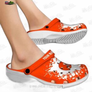Cleveland Browns NFL Crocs Clogs - White Splash Fan Footwear 1