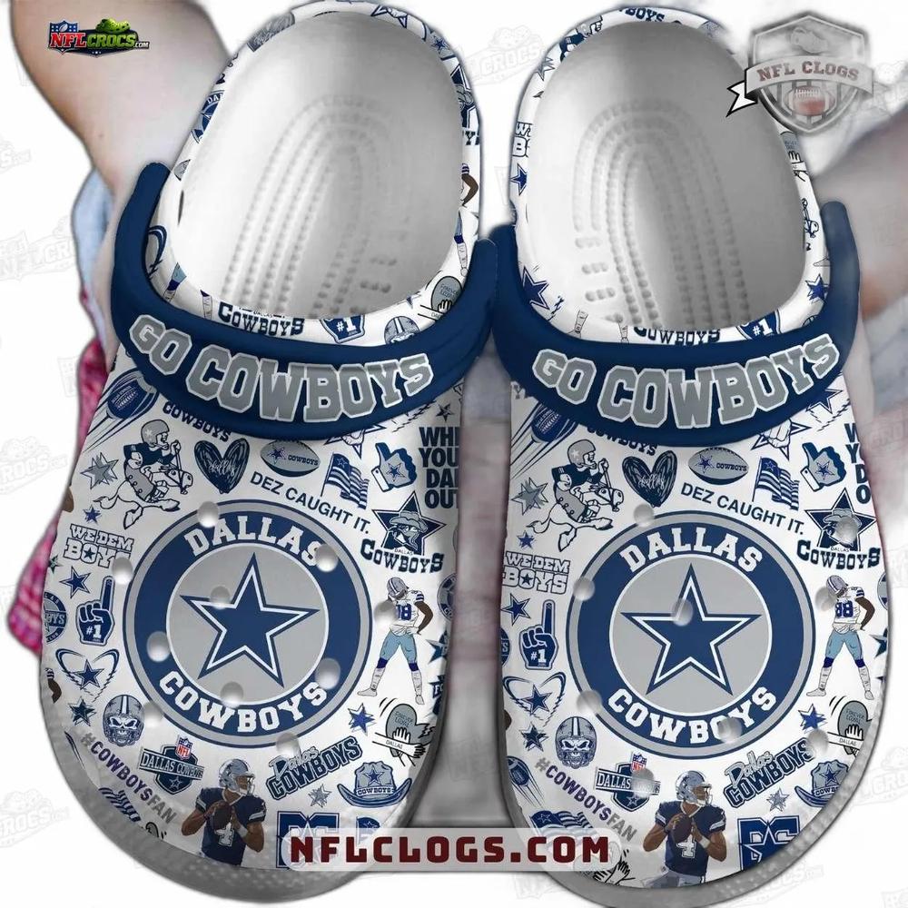Dallas Cowboys Star Logo Collage Crocs – Go Cowboys Fan Clogs Dallas Cowboys Star Logo Collage Crocs – Go Cowboys Fan Clogs