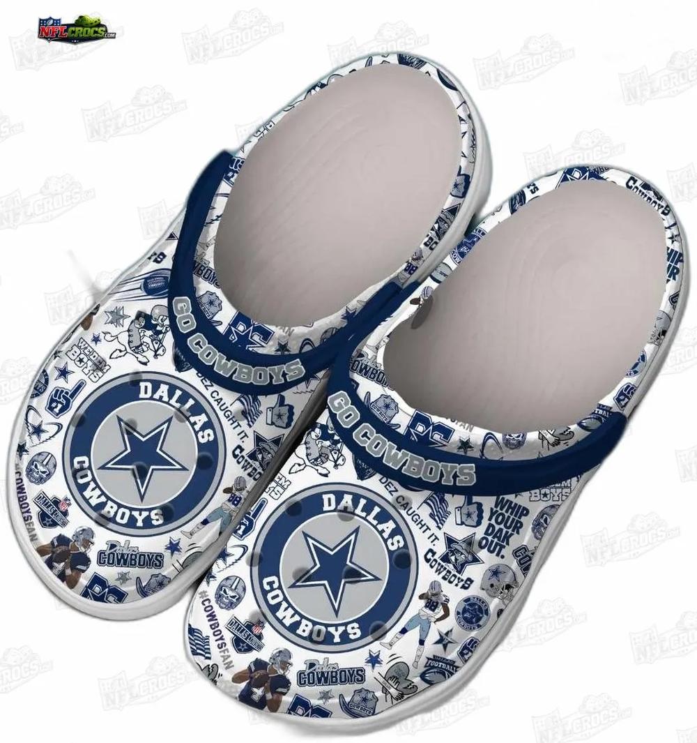 Dallas Cowboys Star Logo Collage Crocs – Go Cowboys Fan Clogs Dallas Cowboys Star Logo Collage Crocs – Go Cowboys Fan Clogs