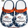Denver Broncos Navy White Splatter Crocs – Horse Logo Fan Clogs