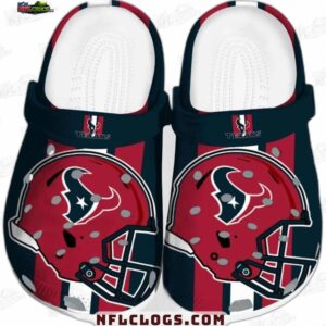 Houston Texans Red Helmet Crocs – Navy Football Graphic Fan Clogs