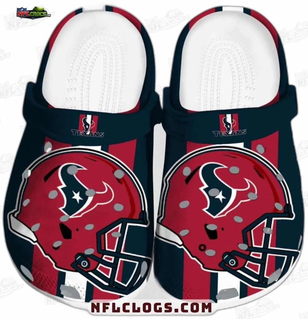 Houston Texans Red Helmet Crocs – Navy Football Graphic Fan Clogs Houston Texans Red Helmet Crocs – Navy Football Graphic Fan Clogs