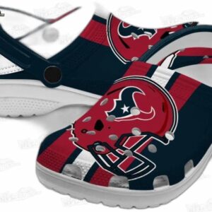 Houston Texans NFL Crocs Clogs - With Football Helmet Graphic Fan Footwear 2