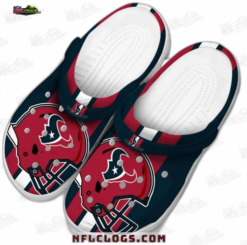 Houston Texans Red Helmet Crocs – Navy Football Graphic Fan Clogs Houston Texans Red Helmet Crocs – Navy Football Graphic Fan Clogs