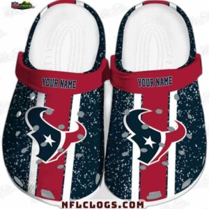 Houston Texans NFL Crocs Clogs - With Red White Stripes Fan Footwear