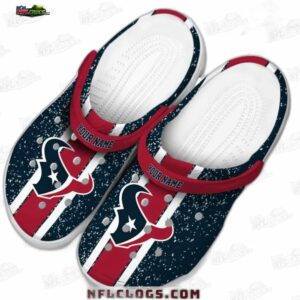 Houston Texans NFL Crocs Clogs - With Red White Stripes Fan Footwear 1