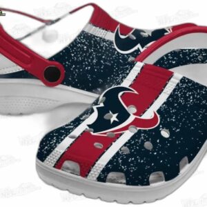 Houston Texans NFL Crocs Clogs - With Red White Stripes Fan Footwear 3
