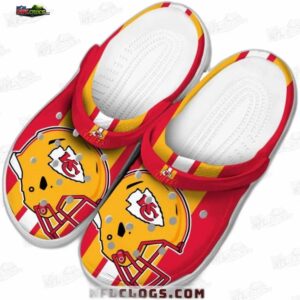 Kansas City Chiefs NFL Crocs Clogs - Yellow Helmet Fan Footwear 2