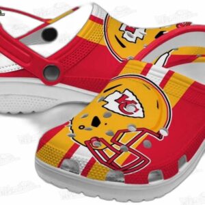 Kansas City Chiefs NFL Crocs Clogs - Yellow Helmet Fan Footwear 3