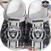 Las Vegas Raiders Winter Pattern Crocs – Black White Shield Fan Clogs Las Vegas Raiders Winter Pattern Crocs – Black White Shield Fan Clogs