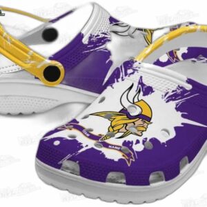 Minnesota Vikings NFL Crocs Clogs - Yellow Splash Fan Footwear 2