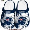 New England Patriots White Paint Splash Crocs – Personalized Fan Clogs New England Patriots White Paint Splash Crocs – Personalized Fan Clogs