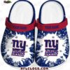 New York Giants NY Logo Splash Crocs – Personalized Red Blue Fan Clogs
