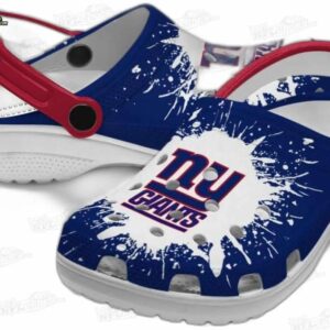 New York Giants NFL Crocs Clogs - White Splash Red Strap New York Fan Footwear 2