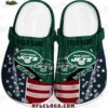New York Jets Zigzag Splatter Crocs – Custom Green Fan Clogs New York Jets Zigzag Splatter Crocs – Custom Green Fan Clogs