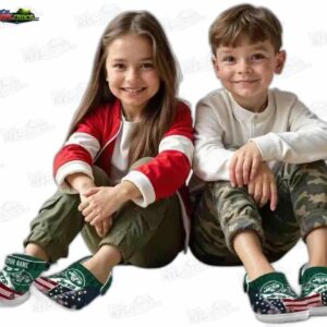 New York Jets NFL Crocs Clogs - USA Flag Mix Fan Footwear 5