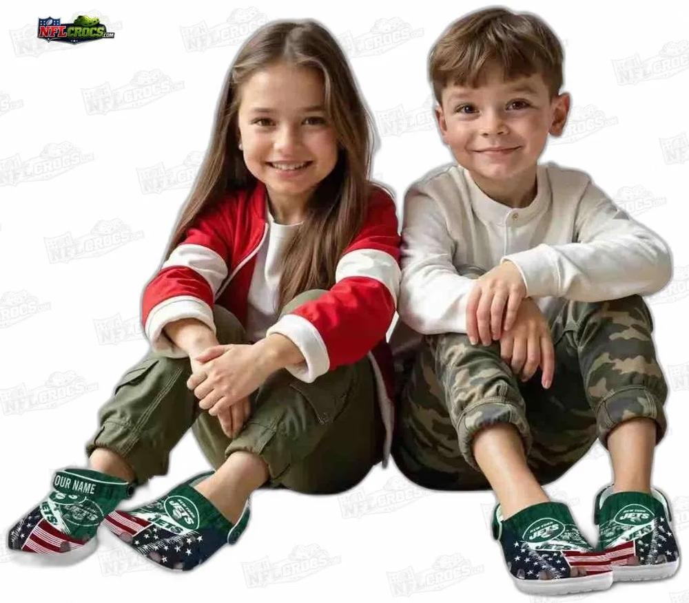New York Jets USA Flag Crocs – Personalized Patriotic Fan Clogs New York Jets USA Flag Crocs – Personalized Patriotic Fan Clogs