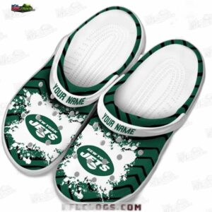 New York Jets NFL Crocs Clogs - Zigzag Stripe Fan Footwear 3
