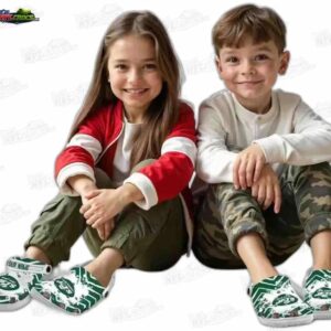 New York Jets NFL Crocs Clogs - Zigzag Stripe Fan Footwear 5