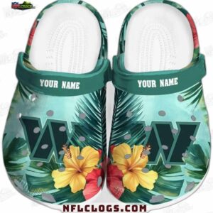 Washington Commanders NFL Crocs Clogs - Tropical Floral Fan Fan Footwear