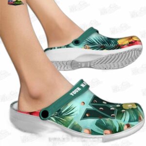 Washington Commanders NFL Crocs Clogs - Tropical Floral Fan Fan Footwear 2