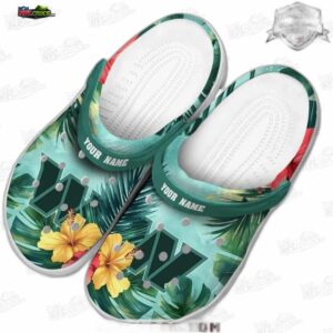 Washington Commanders NFL Crocs Clogs - Tropical Floral Fan Fan Footwear 3