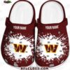 Buffalo Bills Custom Splatter Crocs – Red Blue Stripe Fan Clogs Buffalo Bills Custom Splatter Crocs – Red Blue Stripe Fan Clogs