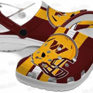 Washington Commanders NFL Crocs Clogs - Yellow Helmet Fan Fan Footwear 2